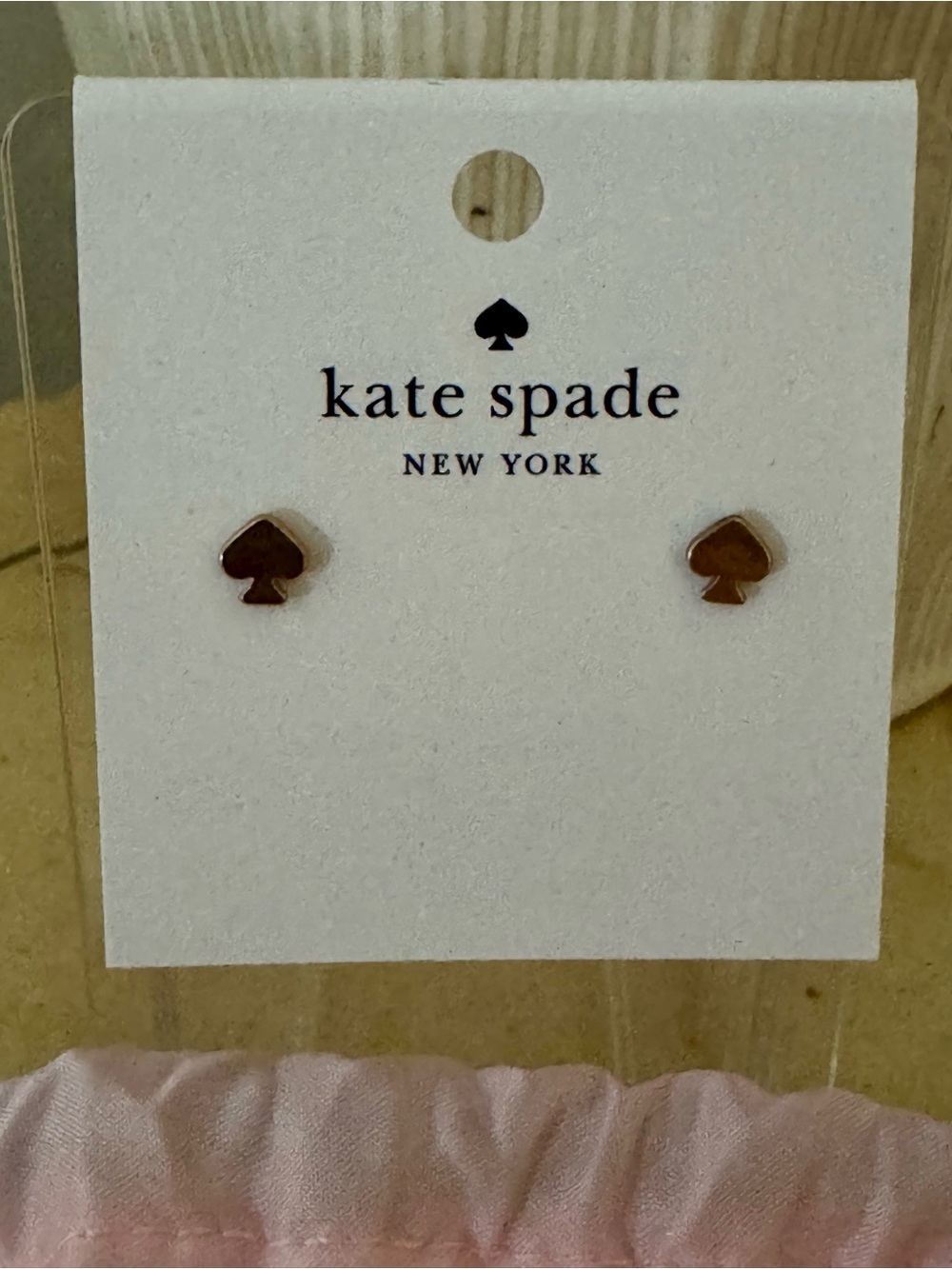 Kate Spade New York  Spade Goldtone Stud Earrings New w/dustbag